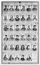 Ein Puzzle der Könige von England von Wilhelm I. (1024-87) bis Wilhelm IV. (1765-1837)